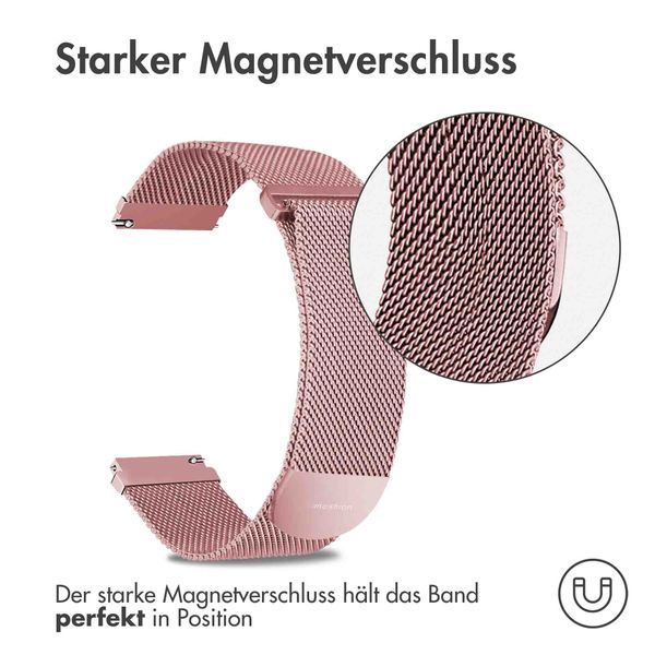 imoshion Magnetisches Milanaise Armband -   Universelle 20 mm Anschluss - Größe S - Rosa