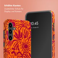 Selencia Vivid Back Cover Samsung Galaxy S23 FE - Tropical Vibes Apricot