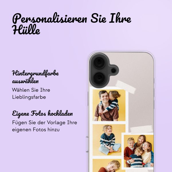 Personalisierte Hülle mit Filmrolle N°1 iPhone 16 - Transparent