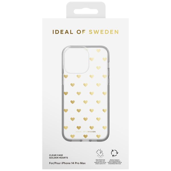 iDeal of Sweden Clear Case für das iPhone 14 Pro Max - Golden Hearts