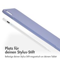 Accezz Liquid Silicone Back Cover mit Stifthalter Apple iPad Pro 13 (2024) M4 - Lila