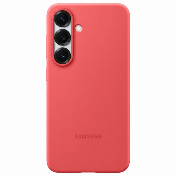 Samsung Original Silikon Cover für das Samsung Galaxy S25 - Rot