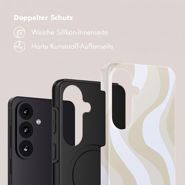 Selencia Vivid Rückabdeckung mit MagSafe Samsung Galaxy S26 FE - Desert Waves Beige