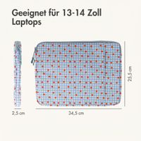 imoshion Design Laptop Hülle 13-14 Zoll - Laptop Sleeve - Cherry Check