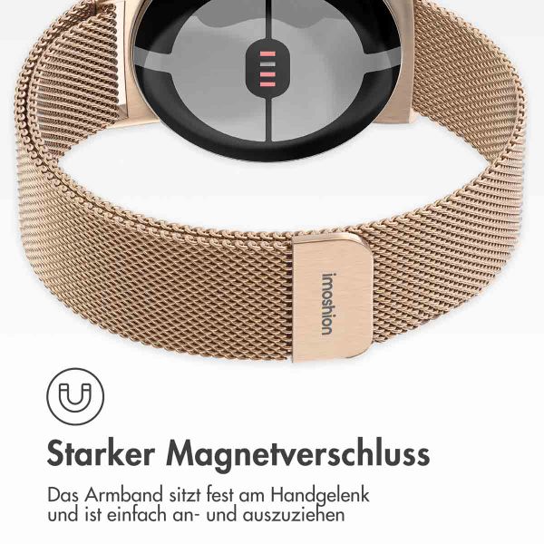 imoshion Mailändische Magnetarmband für die Google Pixel Watch 3 - 45 mm - Roségold