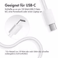 Accezz Wireless Charger USB-C - Drahtloses MagSafe und Qi2-Ladegerät - 1 Meter - Weiß
