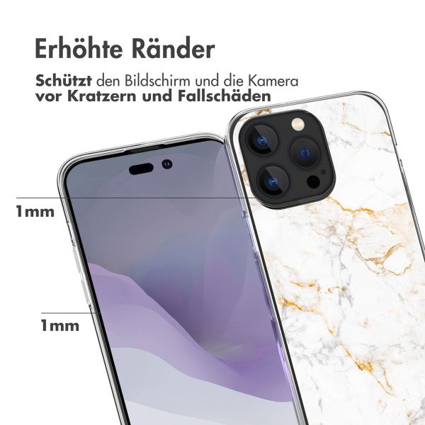 imoshion Design Hülle für das iPhone 14 Pro Max - White Marble