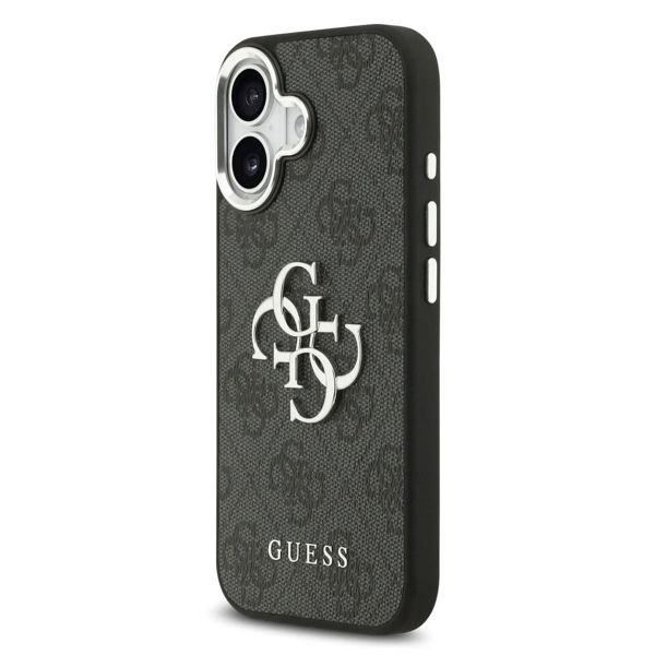 Guess 4G Metal Logo Back Cover Apple iPhone 17 - Silver Edge - Black