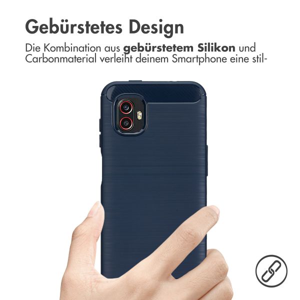 imoshion Brushed Back Cover für das Samsung Galaxy Xcover 6 Pro - Dunkelblau