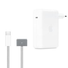Apple Original USB-C-Netzteil 140 W - MacBook-Ladegerät + Original USB-C-zu-MagSafe 3-Kabel - 2 Meter - Grau