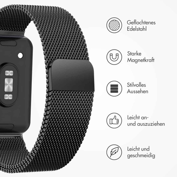 imoshion Mailändische Magnetarmband für das Samsung Galaxy Fit 3 - Schwarz