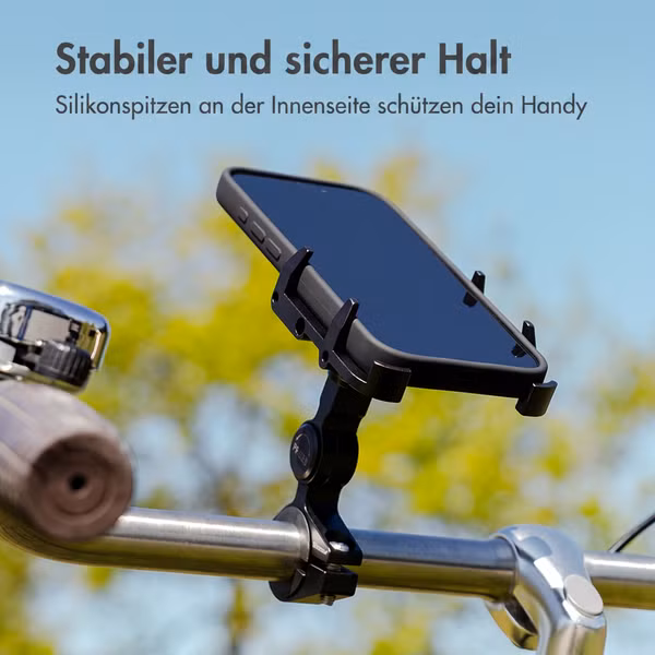 imoshion Aluminium Fahrrad-Handyhalterung - 360° drehbar - Leichtgewicht - Universell - Schwarz