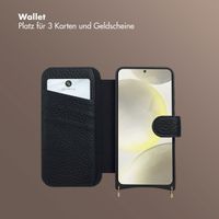 Selencia Riva Bookcase mit MagSafe und Handgelenkband Samsung Galaxy S24 / S25 - Schwarz