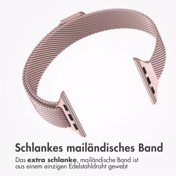 imoshion Mailandisches schlankes Armband für das  Apple Watch Series 1 t/m 9 / SE (38/40/41 mm) | Series 10 / 11 (42 mm) - Rosa