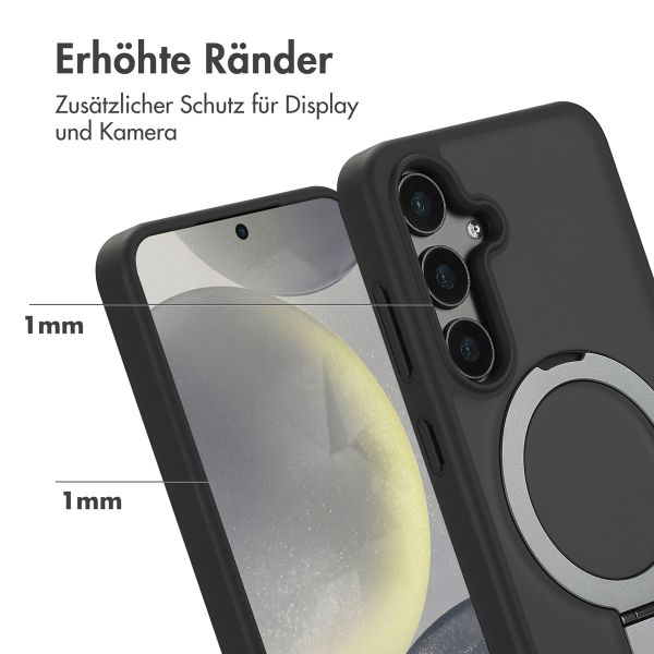 Accezz Ring Stand Backcover mit MagSafe Samsung Galaxy S24 - Schwarz