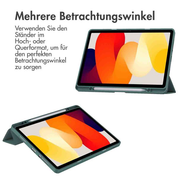 imoshion Trifold Hardcase Klapphülle für das Xiaomi Redmi Pad SE - Grün