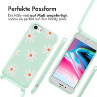 imoshion SilikonHülle design mit Band Apple iPhone SE (2022 / 2020) / 8 / 7 - Green Flower Distance