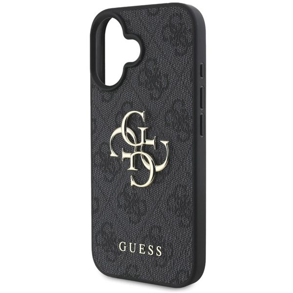 Guess 4G Metal Logo Back Cover Apple iPhone 16 - Schwarz