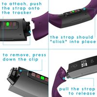 imoshion Silikonband für das  Fitbit Charge 3 / 4 - Violett