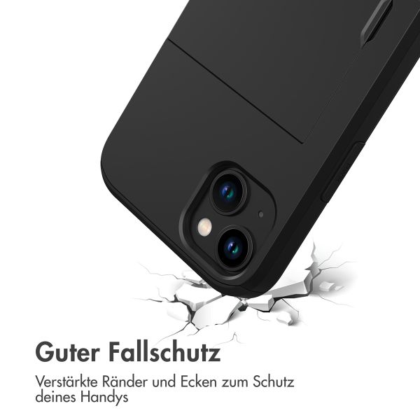 imoshion Backcover mit Kartenfach Apple iPhone 15 Plus - Schwarz