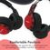 imoshion Kids Dino Bluetooth-Kopfhörer - Kinderkopfhörer mit Dezibelbegrenzer - Drahtloser Kopfhörer + AUX-Kabel - Black / Red