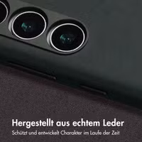 Accezz Vintage Leather Magsafe Backcover Samsung Galaxy S24 / S25 - Smokey Green