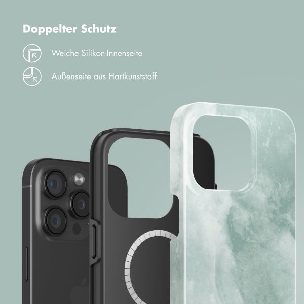 Selencia Vivid Rückabdeckung mit MagSafe Apple iPhone 15 Pro - Marble Grayed Jade