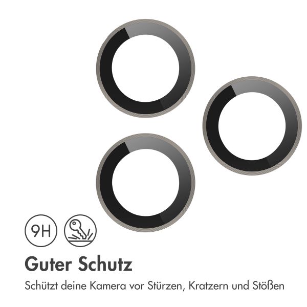 imoshion 2er-Pack Objektivschutz für Kamera für das Apple iPhone 16 Pro / 16 Pro Max - Natural / Titanium