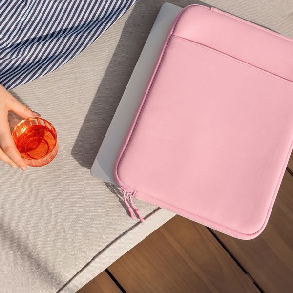 imoshion Laptop-Hülle mit Staufach 15-16 Zoll - Laptop Sleeve - Candy Pink