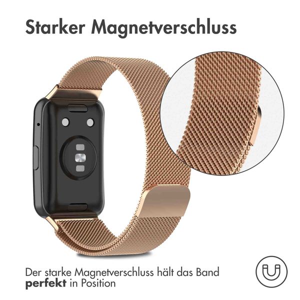 imoshion Mailändische Magnetarmband für das Huawei Watch Fit - Rose Gold