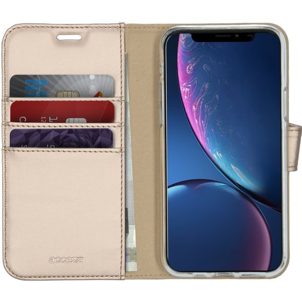 Accezz Wallet TPU Klapphülle Gold für das iPhone 11 Pro