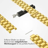 Selencia Slim Stahlgliederarmband für die Apple Watch Series 1 bis 9 / SE (38/40/41 mm) | Series 10 (42 mm) - Gold