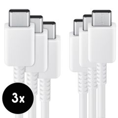 Samsung 3x Original USB-C-zu-USB-C-Kabel in Fabrikverpackung - 1 meter - 25 Watt - Weiß