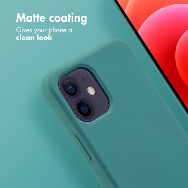 imoshion Color Backcover mit abnehmbarem Handykette und MagSafe Apple iPhone 12 (Pro) - Dunkelgrün