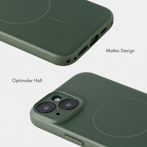 Accezz Grip Backcover mit MagSafe Apple iPhone 14 - Dunkelgrün