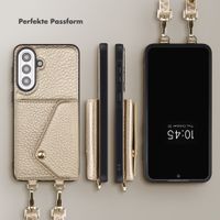 Selencia Sera HandyHülle mit Kordel und Umschlag-Kartenhalter Samsung Galaxy A57 (5G) - Champagne