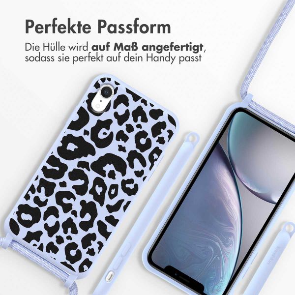imoshion SilikonHülle design mit Band Apple iPhone Xr - Animal Lila
