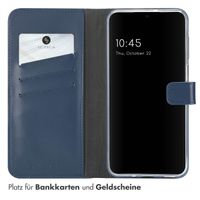 Selencia Echtleder Klapphülle Samsung Galaxy A16 - Blau
