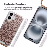 imoshion Design Hülle mit Band Apple iPhone 16 - Leopard Mood