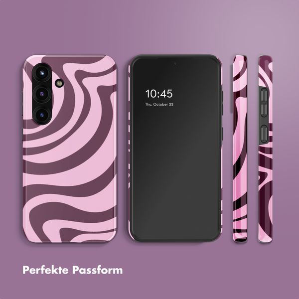 Selencia Vivid Rückabdeckung mit MagSafe Samsung Galaxy S25 - Wavy Swirl Pink Plum