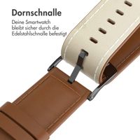 imoshion Klassisches Lederarmband für die Apple Watch Series 1 bis 10 / SE / Ultra (2) (44/45/46/49 mm) - Braun