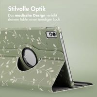 imoshion 360° drehbare Design Klapphülle für das Lenovo Tab M10 5G - Green Flowers