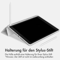 Accezz Smarte Klapphülle aus Silikon Apple iPad 9 (2021) 10.2 Zoll / iPad 8 (2020) 10.2 Zoll / iPad 7 (2019) 10.2 Zoll - Grau