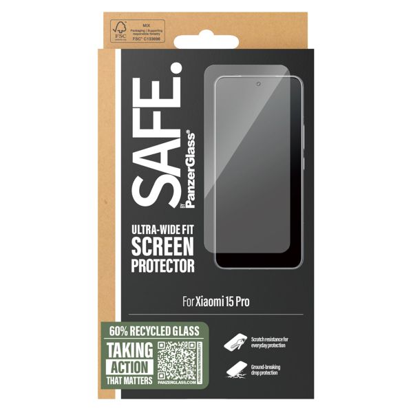 SAFE by PanzerGlass Ultra-Wide Fit Screenprotector inkl. Applikator Xiaomi 15 Pro