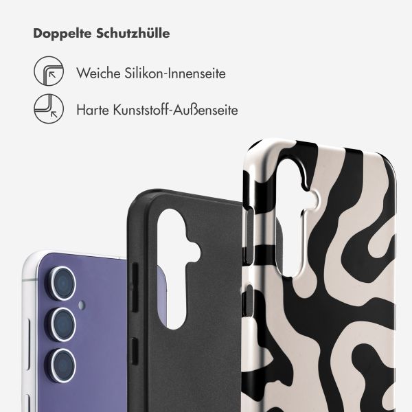 Selencia Vivid Back Cover Samsung Galaxy S23 FE - Art Wave Black