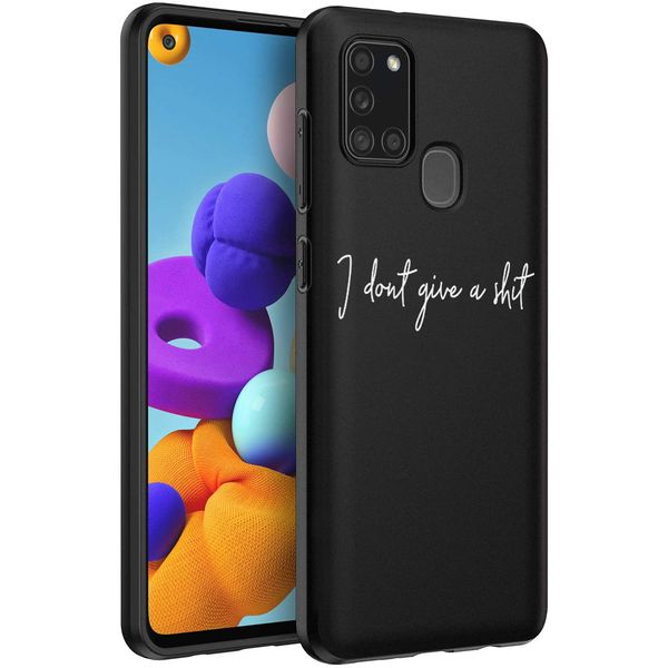 imoshion Design Hülle für das Samsung Galaxy A21s - Quote - Schwarz