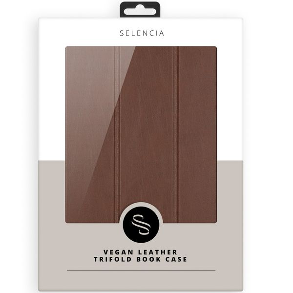Selencia Nuria Trifold Klapphülle aus veganem Leder Samsung Galaxy Tab A7 - Braun