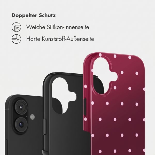 Selencia Vivid Back Cover Apple iPhone 17 - Happy Dots Burgundy