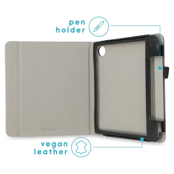 imoshion Vegan Leather Klapphülle Kobo Sage / Tolino Epos 3 - Schwarz