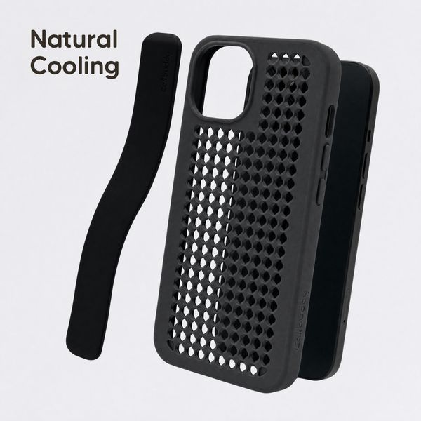 Callbuddy Hülle mit Strap Apple iPhone 17e / 16e / 15 / 14 / 13 - Epic Black